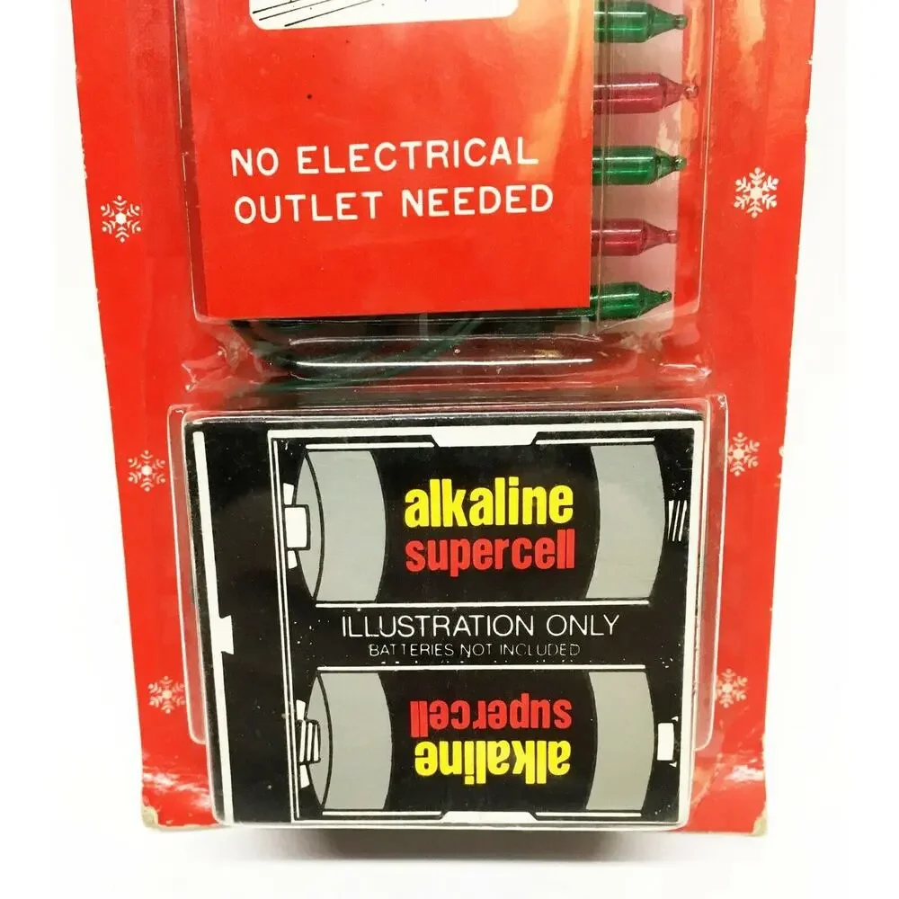 Vintage CHRISTMAS LIGHTS - 1970s/80s K-Mart Battery Operated - NEW in Package